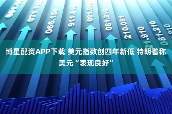 博星配资APP下载 美元指数创四年新低 特朗普称美元“表现良好”